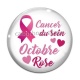 Cabochon Verre - octobre rose