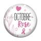 Cabochon Verre - octobre rose