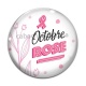 Cabochon Verre - octobre rose