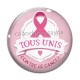 Cabochon Verre - octobre rose