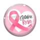 Cabochon Verre - octobre rose