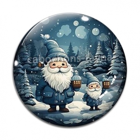 Cabochon Verre - père noël