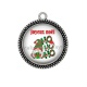 Pendentif Cabochon Argent - joyeux noël