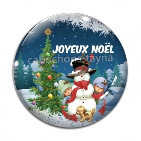 Cabochon Verre -  joyeux noël