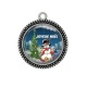 Pendentif Cabochon Argent -  joyeux noël