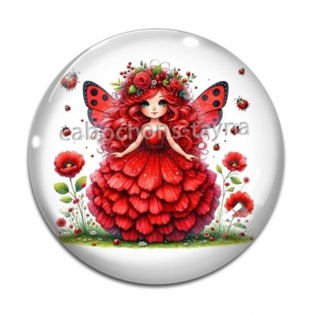 Cabochon Verre -  fée