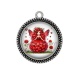 Pendentif Cabochon Argent -  fée