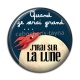 Cabochon Résine - quand je serai grand j'irai sur la lune
