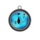 Pendentif Cabochon Argent - chat