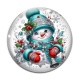 Cabochon Verre -  bonhomme de neige
