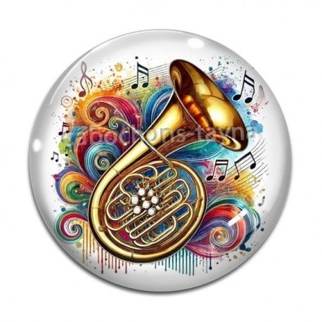 Cabochon Verre - instrument de musique