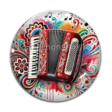 Cabochon Verre -  instrument de musique