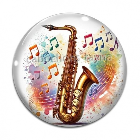 Cabochon Verre -  instrument de musique