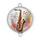 Connecteur Cabochon Argent -  instrument de musique