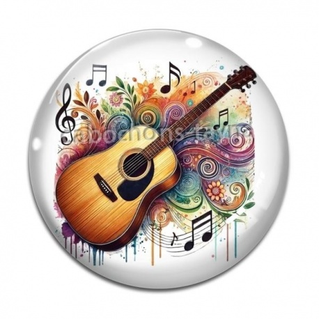 Cabochon Verre -  instrument de musique