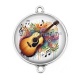 Connecteur Cabochon Argent -  instrument de musique