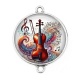 Connecteur Cabochon Argent -  instrument de musique