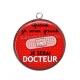 Pendentif Cabochon Argent - quand je serai grand je serai docteur