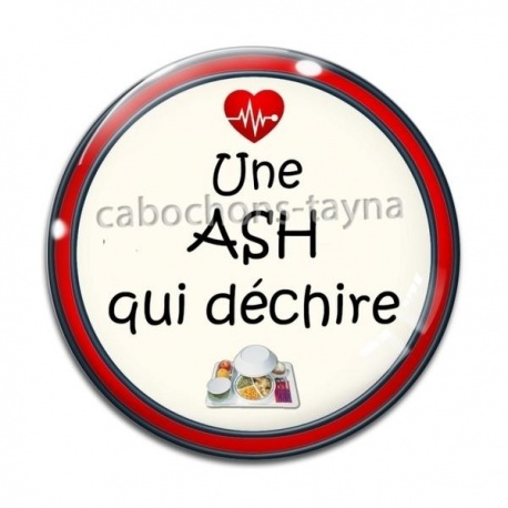 Cabochon Verre - ASH qui déchire