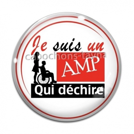 Cabochon Verre - AMP qui déchire