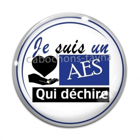 Cabochon Verre - AES qui déchire