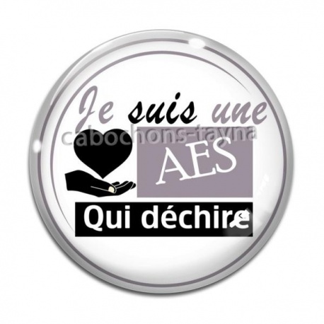 Cabochon Verre - AES qui déchire