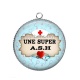 Pendentif Cabochon Argent - une super ash