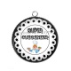 Pendentif Cabochon Argent - super cuisinier