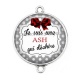 Connecteur Cabochon Argent - je suis ASH qui déchire