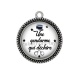 Pendentif Cabochon Argent - une gendarme qui déchire