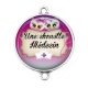 Connecteur Cabochon Argent -  une chouette médecin
