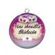 Pendentif Cabochon Argent -  une chouette médecin