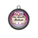 Pendentif Cabochon Argent -  une chouette médecin