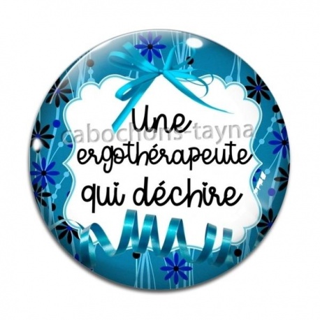 Cabochon Verre - ergothérapeute qui déchire