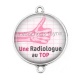 Connecteur Cabochon Argent - une radiologue au top