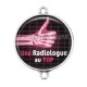 Connecteur Cabochon Argent - une radiologue au top