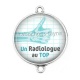 Connecteur Cabochon Argent - un radiologue au top