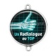 Connecteur Cabochon Argent - un radiologue au top