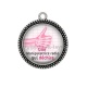 Pendentif Cabochon Argent - une manipulatrice radio qui déchire