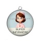Pendentif Cabochon Argent - super infirmière