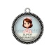 Pendentif Cabochon Argent - super infirmière