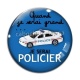Cabochon Verre - quand je serai grand je serai policier