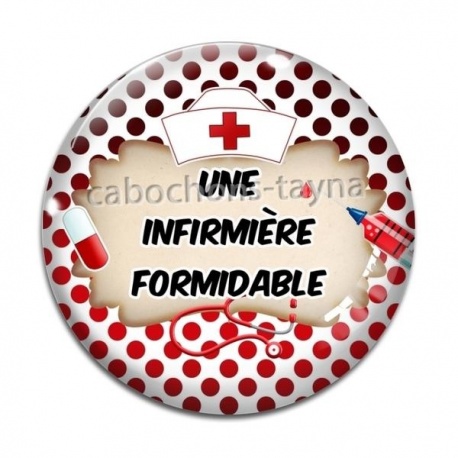 Cabochon Verre - une infirmière formidable
