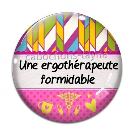 Cabochon Verre - ergothérapeute formidable