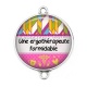 Connecteur Cabochon Argent - ergothérapeute formidable
