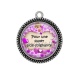 Pendentif Cabochon Argent - pour une super aide soignante