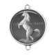 Connecteur Cabochon Argent - cheval