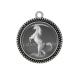 Pendentif Cabochon Argent - cheval