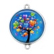 Connecteur Cabochon Argent - arbre de vie