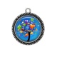 Pendentif Cabochon Argent - arbre de vie